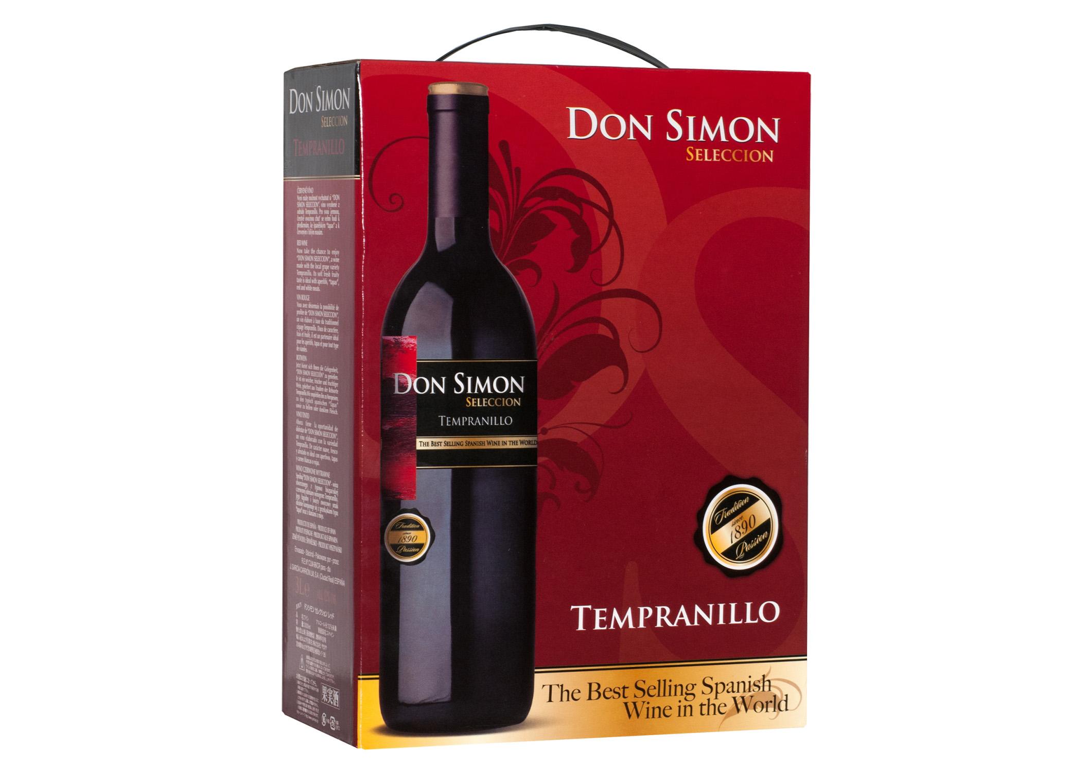 Вино 3 возраста. Вино Дон Симон Темпранильо. Вино Дон Симон Темпранильо красное. Вино don Simon seleccion красное сухое. Вино Темпранильо 3 л.